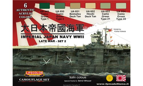 Set 6 Colori Lifecolor CS37 Japan Navy WWII Set 2 * EURO 18,50 (Iva Incl.)