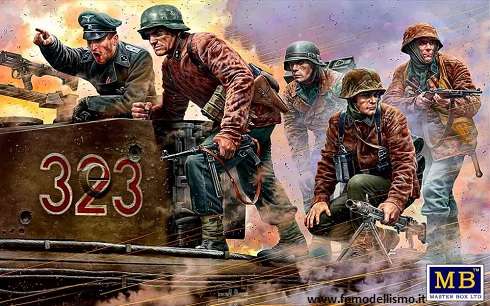 NEW! Das Maschinengewehr ist dort! German military men, 1944-1945 in scala 1/35 Master Box 35218 * Euro 15,50 in kit * Euro 35,50 Costruito (Iva Inc.)