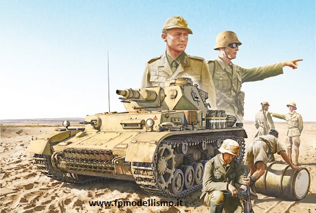 Pz. Kpfw. IV F1/F2/G with Afrika Korps Infantry Italeri 6593 * EURO 36,00 in Kit ** Euro 106,00 Costruito (Iva Incl.)