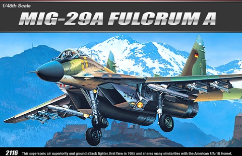 MIG-29A FULCRUM A in scala 1/48 AC12263 * * Euro 24,00 in Kit, * Euro 84,00 Costruito (Iva Incl.) Art. Temporaneamente NON disponibile