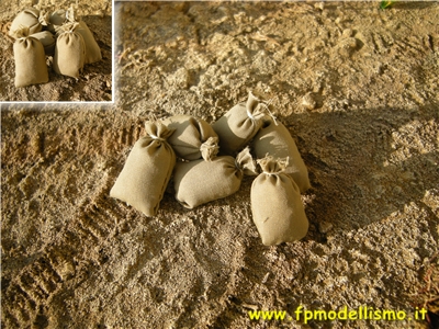 Set da 10 Sacchetti di sabbia per modellismo * EURO 9,00 Iva Incl. (ART. ESAURITO) * 1 Pz. Euro 1,00 