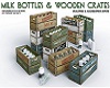 Milk Bottles & Wooden Crates in Scala 1/35 MiniArt 35573 * EURO 18,50 in kit * Euro 43,50 Costruiti (Iva Incl.)
