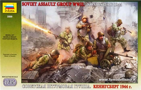 WWII Soviet Assault Group (Konigsberg 1944) 1:35 Zvezda 3509 * EURO 9,50 in Kit * Euro 24,50 Costruiti (Iva Incl.)