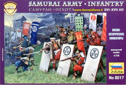 Set 44 Samurai Army Infantry 1/72 Zvezda 8017 * EURO 10,00 in Kit * Euro 40,00 Costruiti (Iva Incl.)