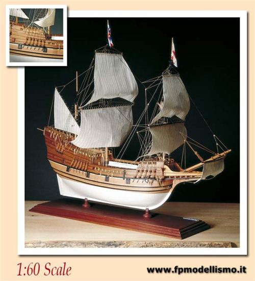 MAYFLOWER - English Galeon 1620 1:60 AMATI 1413 * Euro 180,00 (Iva incl.) Prodotto su Prenotazione con SPEDIZIONE GRATUITA