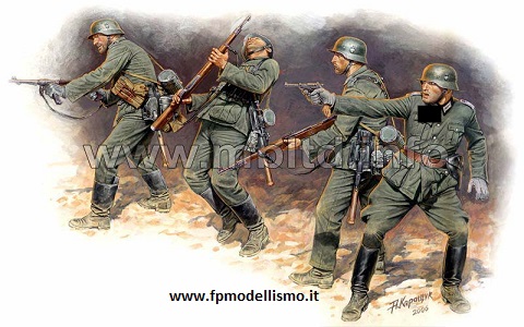 German Infantry Frontier fight of summer 1941 Scala 1:35 MasterBox 3522 * Euro 10,50 in Kit * Euro 25,50 Costruiti (Iva Incl.)