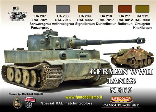 German Tanks Set 2 WWII CS03 Lifecolor * Euro 18,50 (Iva Incl.) 