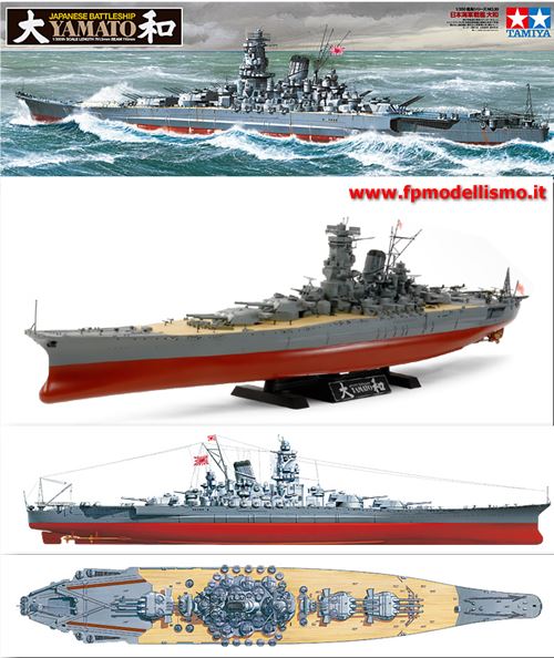 Corazzata Giapponese YAMATO 1:350 Tamiya 78030 * EURO 105,00 in Kit * Euro 285,00 Costruita (Iva Incl.)