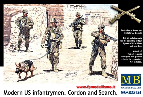 Modern US Infantrymen 1:35 MasterBox 35154 * Euro 15,80 in Kit * Euro 35,80 Costruiti (Iva Incl.) 