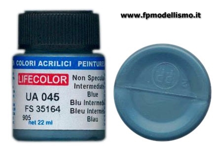 Colore Acrilico Opaco UA045 Intermediate Blu 22ml Lifecolor * Euro 2,70 (Iva Incl.) Art. Temporaneamente Non Disponibile