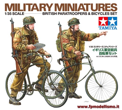 British Paratroopers Set - w/Bicycles
 1:35 Tamiya 35333 * EURO 11,00 in Kit * Euro 22,00 Costruiti (Iva Incl.) Art. Temporaneamente NON Disponibili