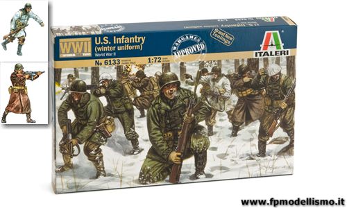 U.S.Infantry (Winter Unif.)in scala 1:72 Italeri 6133 * EURO 12,00 in Kit * Euro 37,00 Costruiti (Iva Incl.)