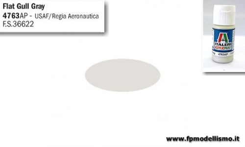 Colore FLAT GULL GRAY 20ML ITALERI 4763AP F.S.36622 * Euro 3,00 (Iva Incl.) Disponibilit 6