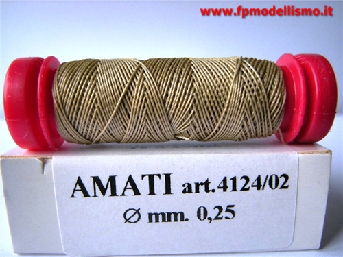 Filo per Manovre Velieri REFE 0,25mm mt20 AMATI 4124/02  * Euro 1,40 (Iva Incl.) Art. Temporaneamente NON Disponibile