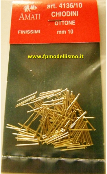 Chiodini in Ottone Finissimi da mm.10 AMATI B4136/10 * Euro 1,80 (Iva Incl.) Articolo Temporaneamente NON Disponibile