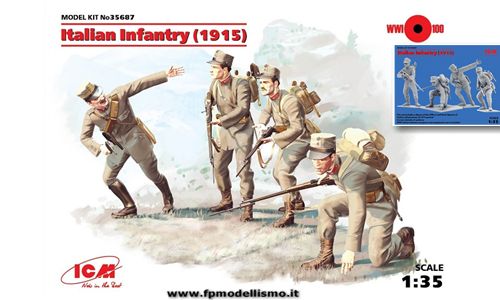 Italian Infantry (1915) in scala 1:35 ICM 35687 * EURO 12,90 in Kit * Euro 32,90 Costruiti (Iva Incl.)