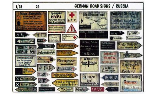 German Roadsigns Russia Diorama in scala 1:35 VERLINDEN V0020 * Euro 7,40 (Iva Incl.)