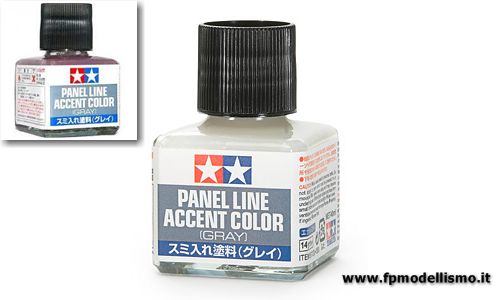 Panel Line Accent Color 40ml. Gray Tamiya 87133 * EURO 6,70 (Iva Incl.) Disponibilit� 2