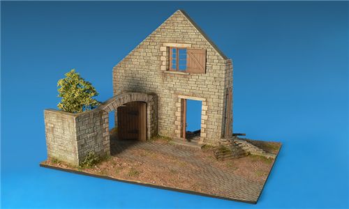 Village Diorama Base in scala 1/35 MiniArt 36015 * EURO 26,60 in Kit * Euro 66,60 Costruito (Iva Incl.) Art. Temporaneamente NON Disponibile