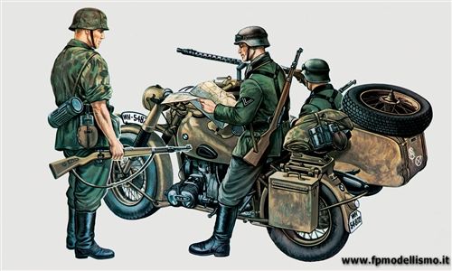 BMW R75 with sidecar 1/35 IT0315 * EURO 11,00 in Kit * Euro 31,00 Costruiti (Iva Incl.) 