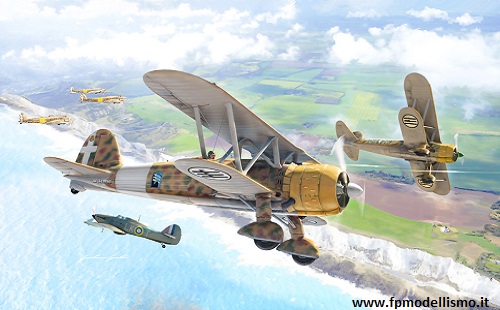 FIAT CR.42 Falco in scala 1/72 Italeri 1437 * Euro 18,50 in Kit, * Euro 38,50 Verniciati (Iva Incl.)