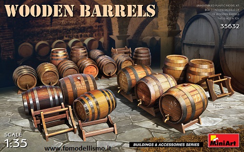 Wooden Barrels in scala 1/35 MiniArt 35632 * * Euro 15,00 in kit ** Euro 35,00 Costruito (Iva Inc.)