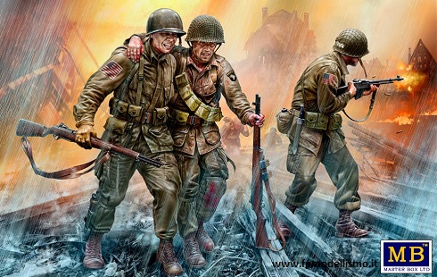 US Paratroopers, 1944 in scala 1/35 Master Box 35219 * Euro 14,00 in kit * Euro 29,00 Costruito (Iva Inc.)
