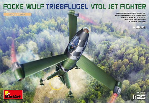OFFERTA: Focke Wulf Triebflugel (VTOL) Jet Fighter scala 1/34 MiniArt 40009 * EURO 35,50 (Iva Incl.)