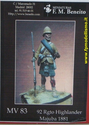 Soldato del 92 Rgto Hignlander Majuba 1881 * EURO 18,00 (Iva Incl.) N.B. 28,00 euro acquistando 2 scatole.
