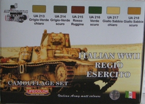 Set 6 Colori CS08 Lifecolor Italian WWII Regio Esercito Veicoli * EURO 18,90 (Iva Incl.) 