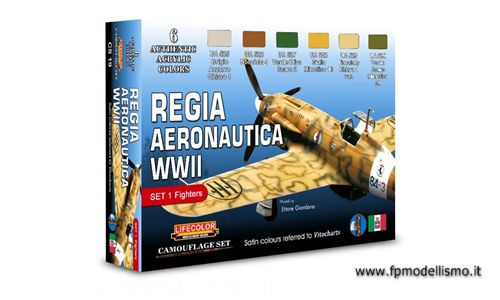 Regia Aeronautica WWII (Set 6 Colori CS19 Lifecolor) * EURO 18,00 (Iva Incl.) 