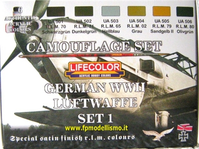 Set 6 colori CS06 Lifecolor German Luftwaffe Set 1 * EURO 18,50 (Iva Incl.) 