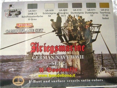 Kriegsmarine U-Bootwaffe set 2 Lifecolor  CS12 * EURO 18,50 (Iva Incl.) 