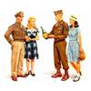 Europe 1945 - 2 GI Joes with females 1:35 MB3514 * Euro 9,50 in Kit * Euro 19,50 Costruiti (Iva Incl.)